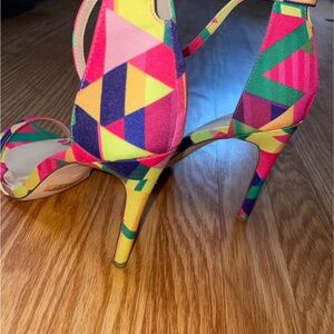 Colorful Geometric Women's Heels